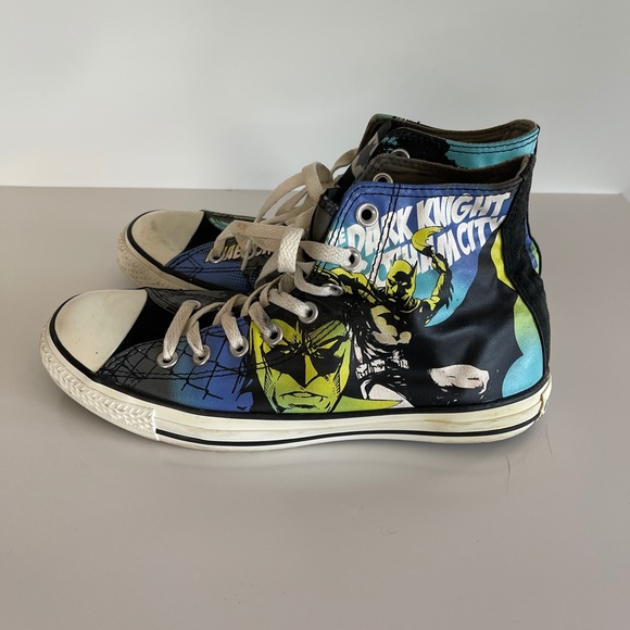 Converse All Star RARE Batman Chuck Taylor DC Comics Hi Tops Size 8 - Picture 3 of 10